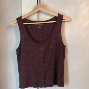 american eagle button up tank